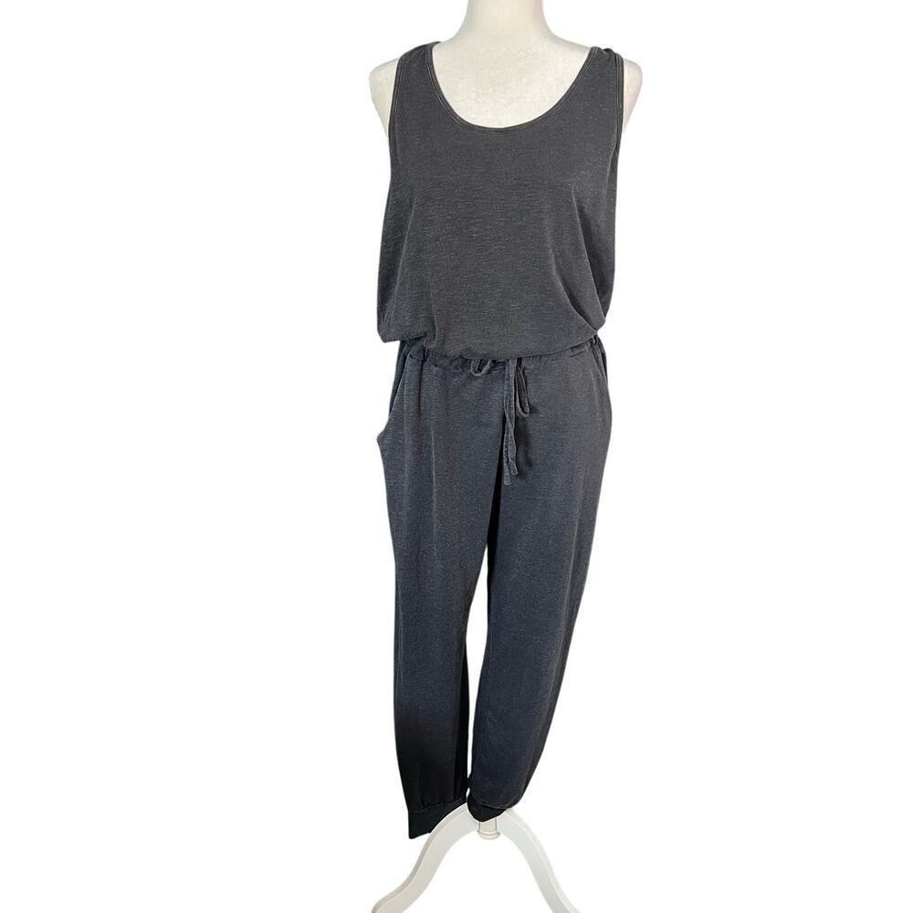 Sundry Woman’s Anthropologie Gray Sleeveless Tie Waist Jumpsuit- Size‎ 1 (S)